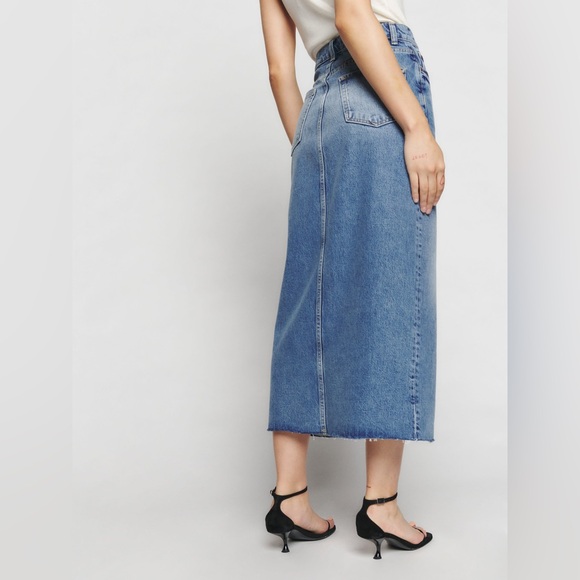 NEW REFORMATION Nila Long Denim Skirt- size 26W - Picture 2 of 8